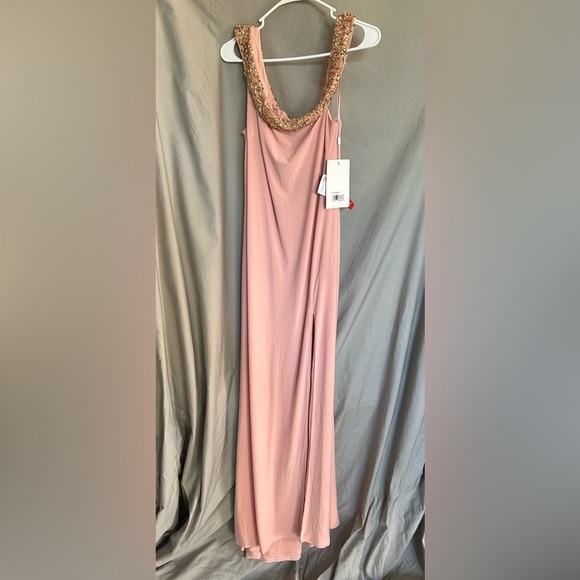 Mac Duggal 68163 NWT BEADED DROP SHOULDER JERSEY GOWN - Picture 4 of 9